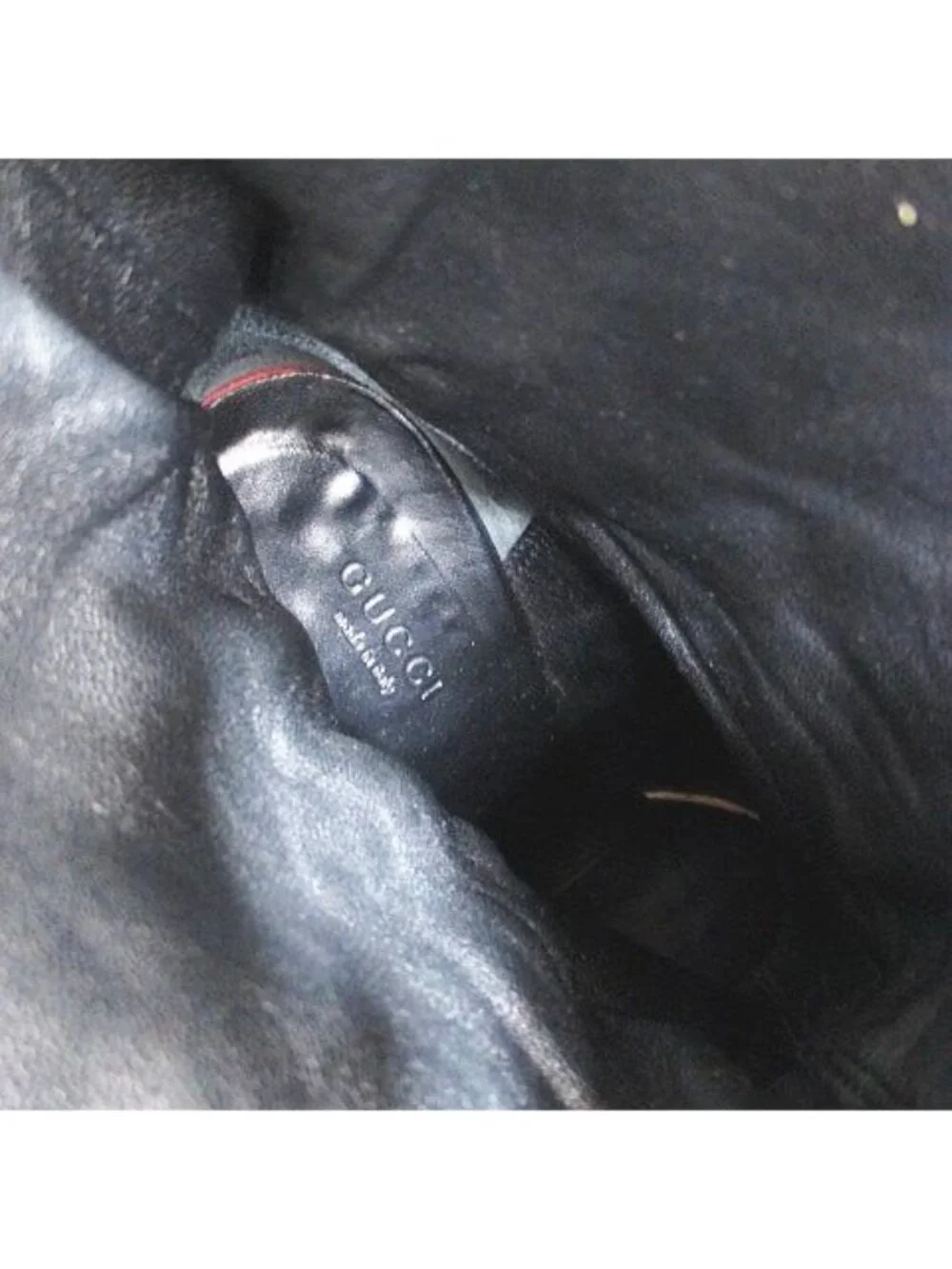 Gucci Middle Boots Side Gathered Ribbon Black Suede 38 - Picture 8 of 8